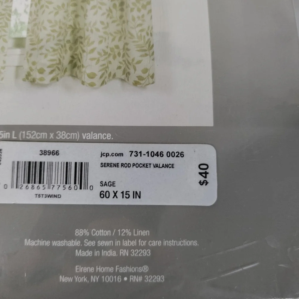 Elrene Serene Valance 60W